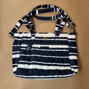 Lug Convertible Carryall Tote-Paddle Blue and White